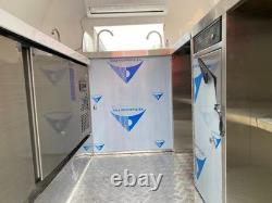 Remorque de restauration sur camion de cuisine à double essieu, fourgon à burgers 5m x 2.1m x 2.3m