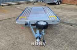 Remorque de transport de voiture BEAVER 15ft x 6.6ft Jupiter à double essieu 4.5m x 2m 2700kg