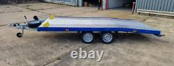 Remorque de transport de voiture BEAVER 15ft x 6.6ft Jupiter à double essieu 4.5m x 2m 2700kg