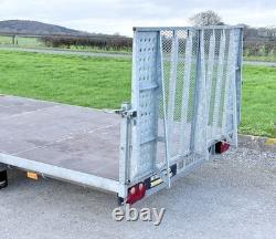 Remorque de transport de voiture Bateson à plateforme inclinable de 16 pieds avec double essieu Ivor Ifor Brian James PRG