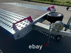 Remorque de transport de voiture à double essieu 4,5 m x 2,1 m 2700 kg 14,7 pi x 6,8 pi Prix + TVA
