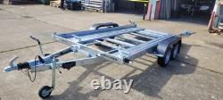 Remorque de transport de voiture basculante 13,2 pieds x 6 pieds 2000 kg double essieu 4 m x 1,8 m