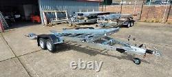 Remorque de transport de voiture basculante 13,2 pieds x 6 pieds 2000 kg double essieu 4 m x 1,8 m