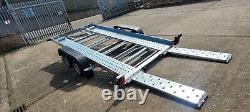 Remorque de transport de voiture basculante 13,2 pieds x 6 pieds 2000 kg double essieu 4 m x 1,8 m
