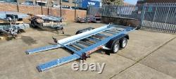 Remorque de transport de voiture basculante 13,2 pieds x 6 pieds 2000 kg double essieu 4 m x 1,8 m
