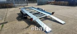 Remorque de transport de voiture basculante 13,2 pieds x 6 pieds 2000 kg double essieu 4 m x 1,8 m