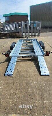 Remorque de transport de voiture basculante 13,2 pieds x 6 pieds 2000 kg double essieu 4 m x 1,8 m