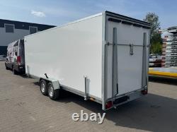 Remorque de transport de voiture en caisse 19,6ft x 6,5ft x 6,5ft 3500kg à double essieu