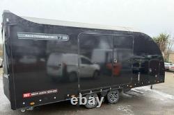Remorque de transport de voiture fermée à double essieu 2024 Brian James RT7 18 pieds x 6 pieds 9 pouces