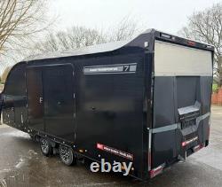 Remorque de transport de voiture fermée à double essieu 2024 Brian James RT7 18 pieds x 6 pieds 9 pouces