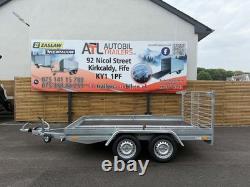 Remorque de transport neuve à double essieu pour quad ou voiture Smart, 10 × 5,6 pieds, 1 500 kg