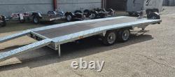 Remorque de voiture à plateau incliné Bateson 355B 5m x 2.1m 3500kg à double essieu, treuil et rampes Remorque de voiture à plateau incliné Bateson 355B 5m x 2.1m 3500kg à double essieu, treuil et rampes