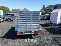 Remorque double essieu large de 2,65m x 1,30m avec rampe 750kg Un Br neuve