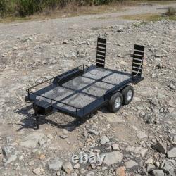Remorque porte-engins à chenilles avec double essieu, robuste pour le remorquage tout-terrain Remorque porte-engins à chenilles avec double essieu, robuste pour le remorquage tout-terrain