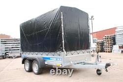 Remorque porte-voiture 10x5 à double essieu freinée 1300 kg 294 cm x 143 cm remorque caisse