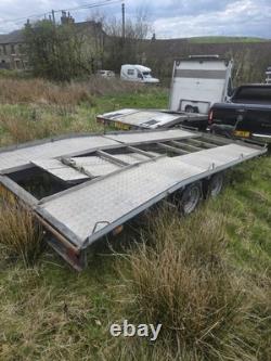 Remorque porte-voiture 2700 kg à double essieu 15 pi 6,6 pi 4,5 m x 2 m