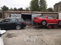 Remorque porte-voiture à deux essieux freinés avec treuil pour machines industrielles commerciales