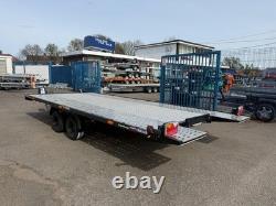 Remorque porte-voiture à plateau basculant 2700 kg, double essieu, 15 pi x 7,1 pi, 4,5 m x 2,2 m, ÉDITION NOIRE