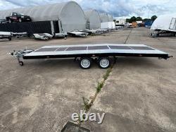 Remorque porte-voitures à double essieu 3500 kg, 5,5 m de long, remorque à plateau basculant 18 pi x 7 pi