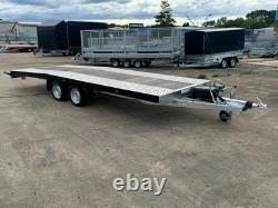 Remorque porte-voitures à double essieu 3500 kg, 5,5 m de long, remorque à plateau basculant 18 pi x 7 pi