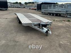 Remorque porte-voitures à double essieu 3500 kg, 5,5 m de long, remorque à plateau basculant 18 pi x 7 pi