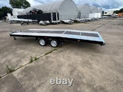Remorque porte-voitures à double essieu 3500 kg, 5,5 m de long, remorque à plateau basculant 18 pi x 7 pi