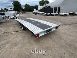 Remorque porte-voitures à double essieu 3500 kg, 5,5 m de long, remorque à plateau basculant 18 pi x 7 pi