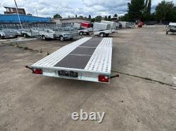 Remorque porte-voitures à double essieu 3500 kg, 5,5 m de long, remorque à plateau basculant 18 pi x 7 pi