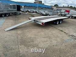 Remorque porte-voitures à double essieu 3500 kg, 5,5 m de long, remorque à plateau basculant 18 pi x 7 pi