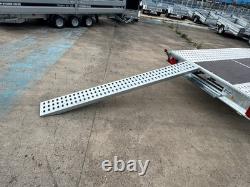 Remorque porte-voitures à double essieu 3500 kg, 5,5 m de long, remorque à plateau basculant 18 pi x 7 pi