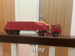 TRANSPORT LOURD 4x2 VOLVO F88 REMORQUE À DOUBLE ESSIEU AVEC TOIT B. R. S. ÉCHELLE 150 CODE 3