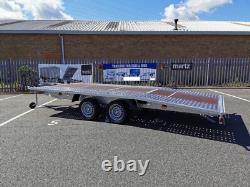 Transporteur de voitures JUPITER 4,5 m x 2,1 m Double essieu 14,9 x 6,10 pi Beavertail PTC 2700 kg