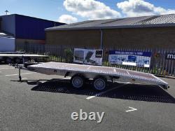 Transporteur de voitures JUPITER 4,5 m x 2,1 m Double essieu 14,9 x 6,10 pi Beavertail PTC 2700 kg