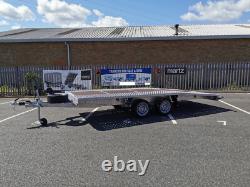 Transporteur de voitures JUPITER 4,5 m x 2,1 m Double essieu 14,9 x 6,10 pi Beavertail PTC 2700 kg