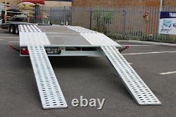 Transporteur de voitures JUPITER 4,5 m x 2,1 m Double essieu 14,9 x 6,10 pi Beavertail PTC 2700 kg